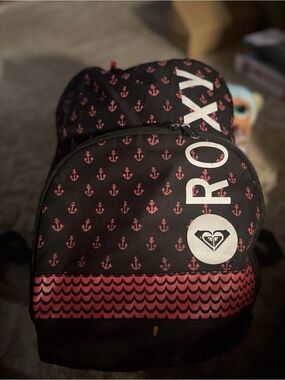Roxy Pink Anchor Backpack One Size - Rare Excellent Preowned
